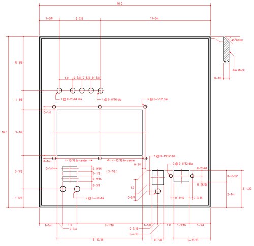 Dimensioned plate drawing 1