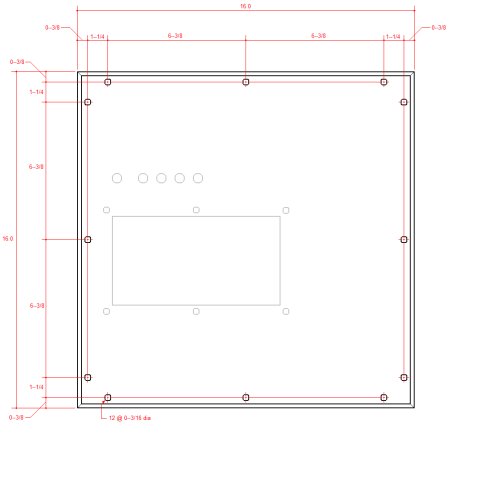 Dimensioned plate drawing 2