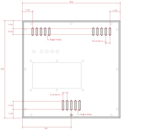 Dimensioned plate drawing 3